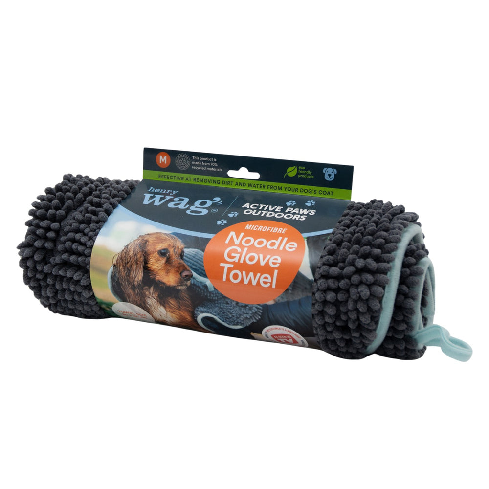 Henry Wag Pet Microfibre Noodle Glove Towel