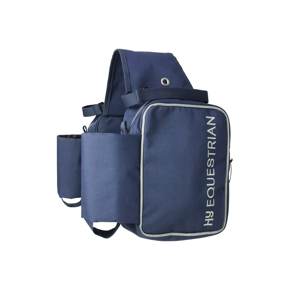 Hy Equestrian Saddle Pannier Navy/Grey