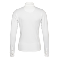 Classic Women's Long-Sleeved Show Shirt with Standing Collar