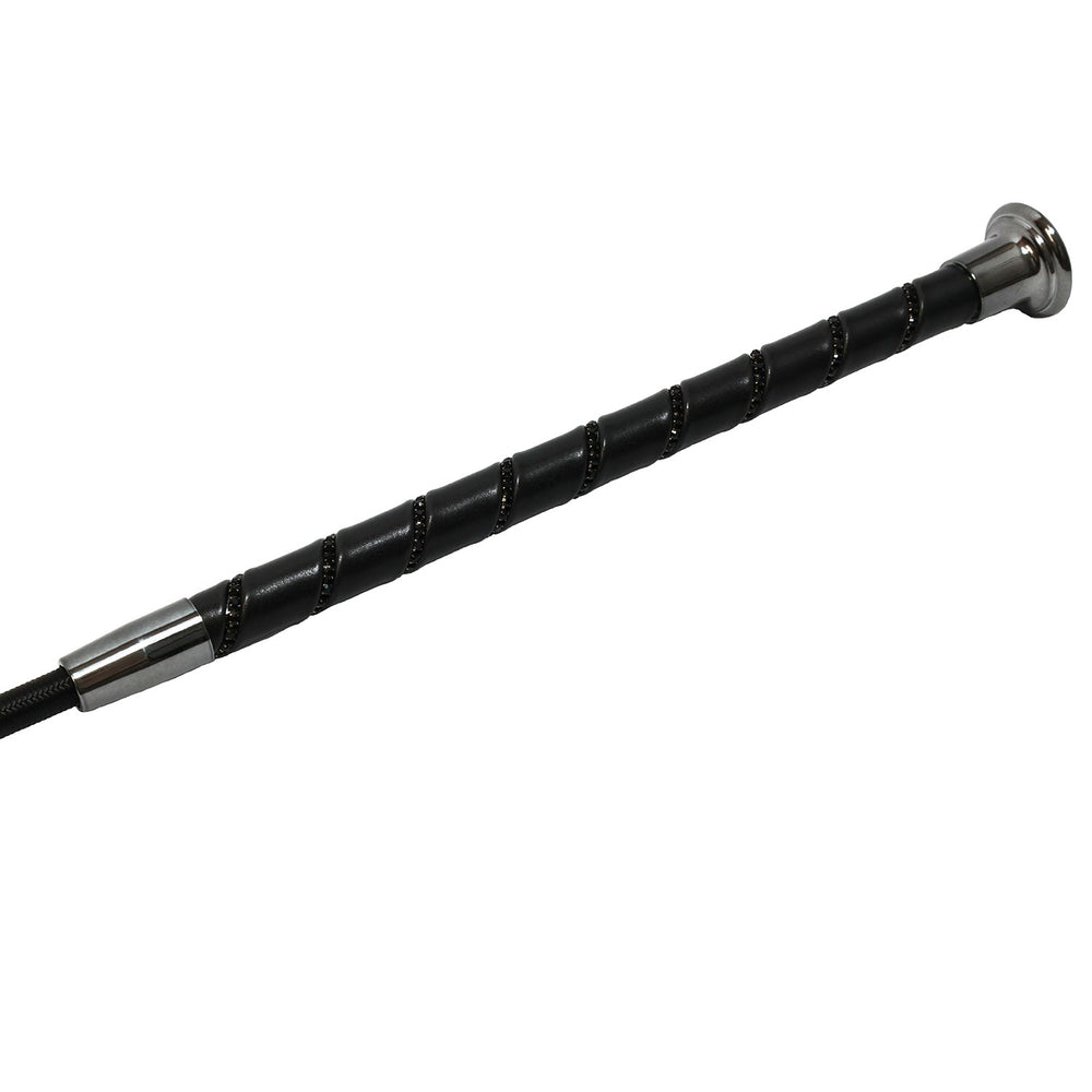 Coldstream Reston Crystal Dressage Whip Black
