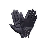 Coldstream Blakelaw Diamante Riding Gloves Black/Silver