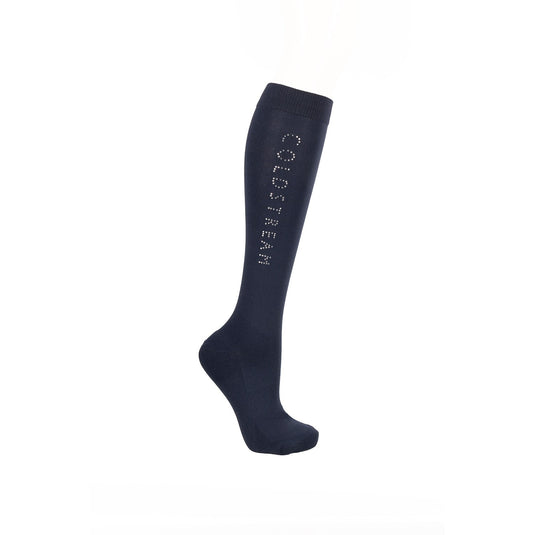 Coldstream Rochester Diamanteriding Socks Navy/Silver