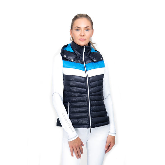 Coldstream Southdean Quilted Gilet Navy/White/Blue