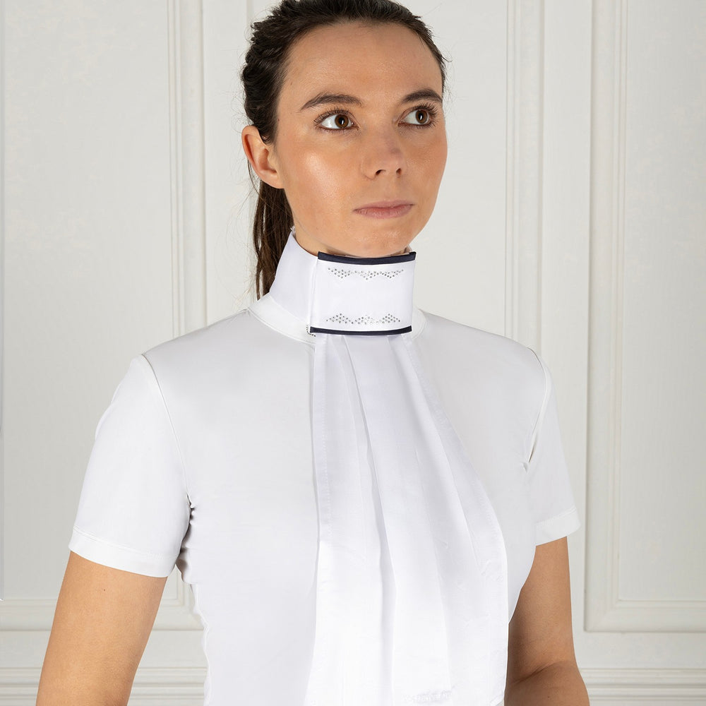 Coldstream Sunwick Ready Tied Stock White/Navy