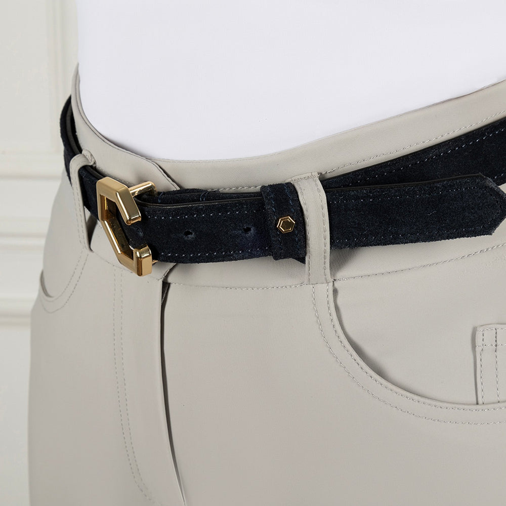 Coldstream Roxburgh Suede Belt Navy/Gold