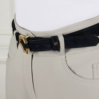 Coldstream Roxburgh Suede Belt Navy/Gold