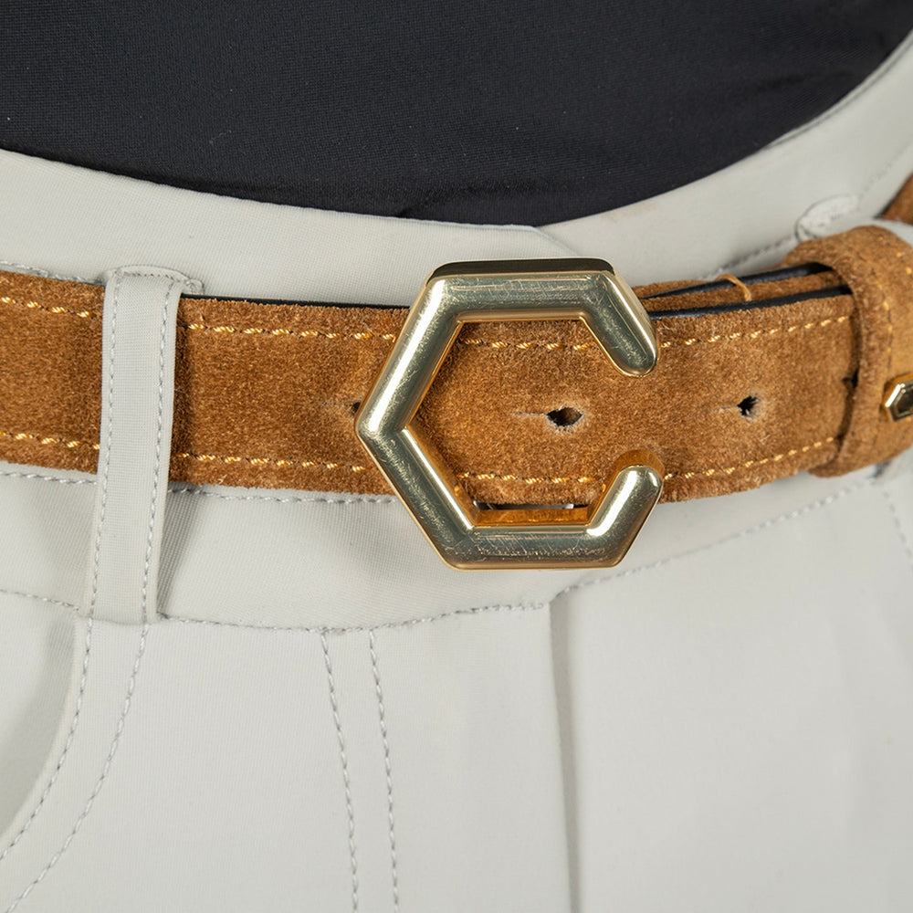 Coldstream Roxburgh Suede Belt Tan/Gold