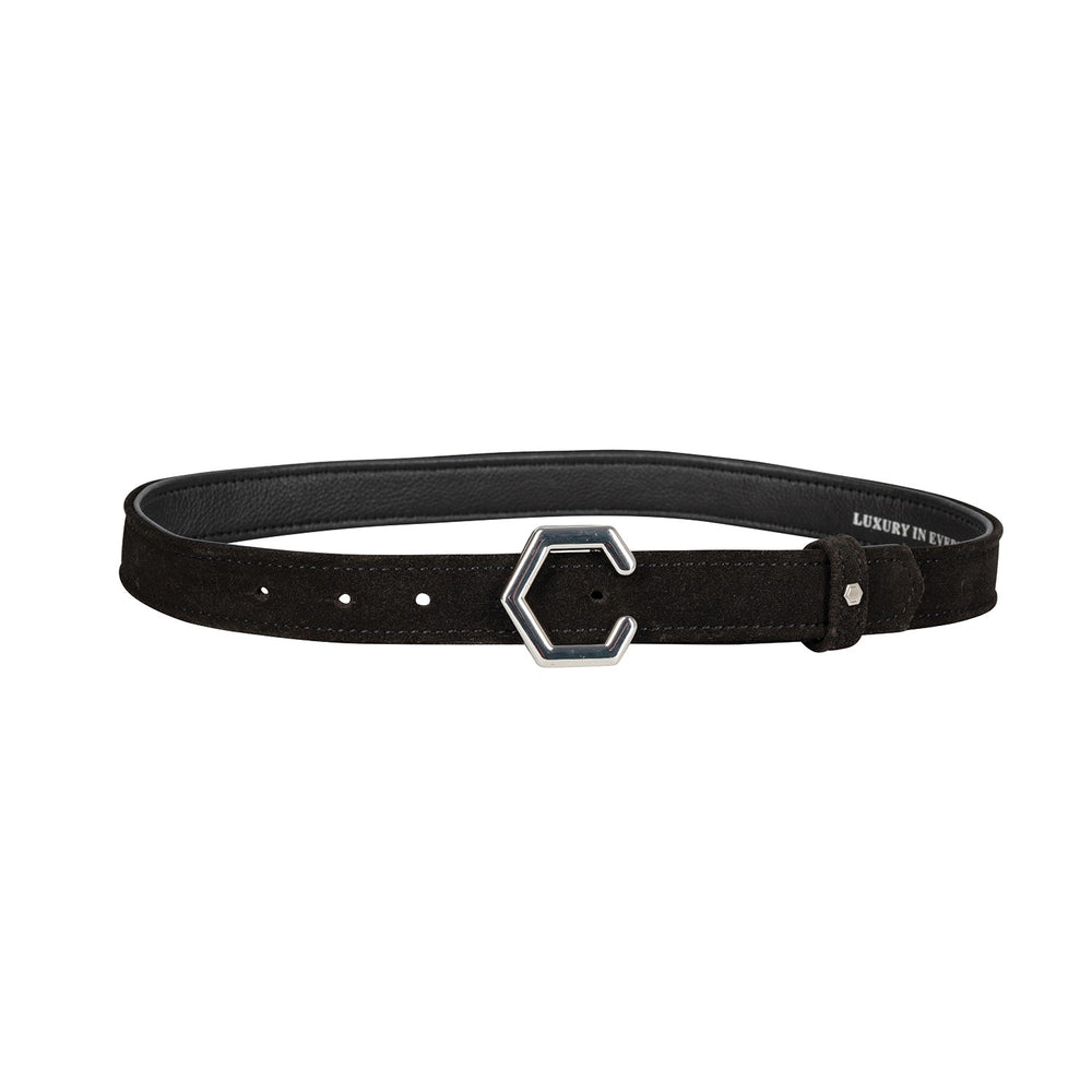 Coldstream Roxburgh Suede Belt Black/Silver