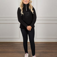 Coldstream Ng Hamilton Sparkle Quarter Zip Black