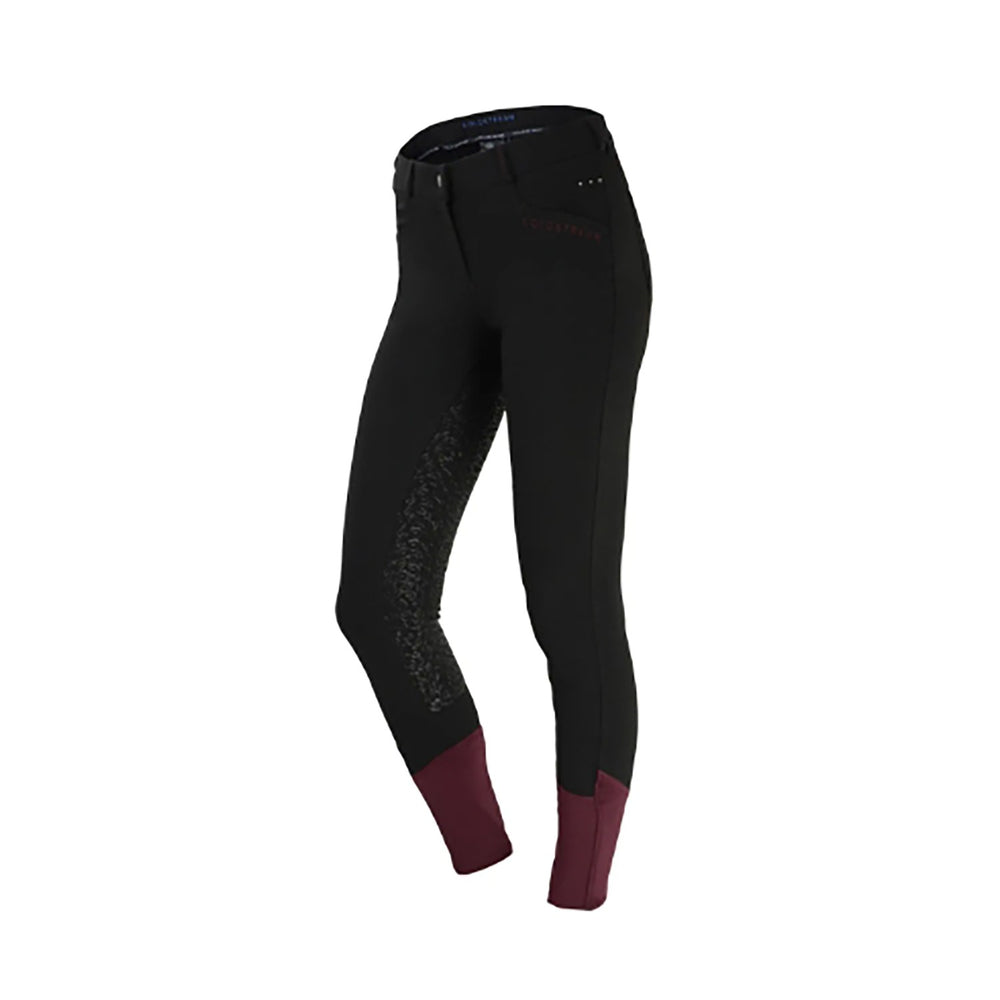 Coldstream Learmouth Ladies Breeches Black/Windsor Wine