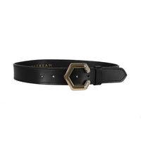 Coldstream Hutton Diamante Leather Belt Black/Gold
