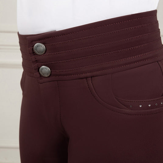 Coldstream Ng Fenham Diamante Breeches Bordeaux