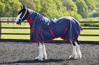 Firefoot Turnout Rug Fixed Neck 100G Navy/Red