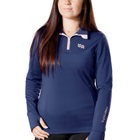 Firefoot Birkby Fleece Lined Baselayer Kids Navy/Rose Gold