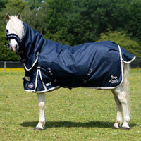 Gallop Ponie Duraproof 1Oog Turnout Combo Navy