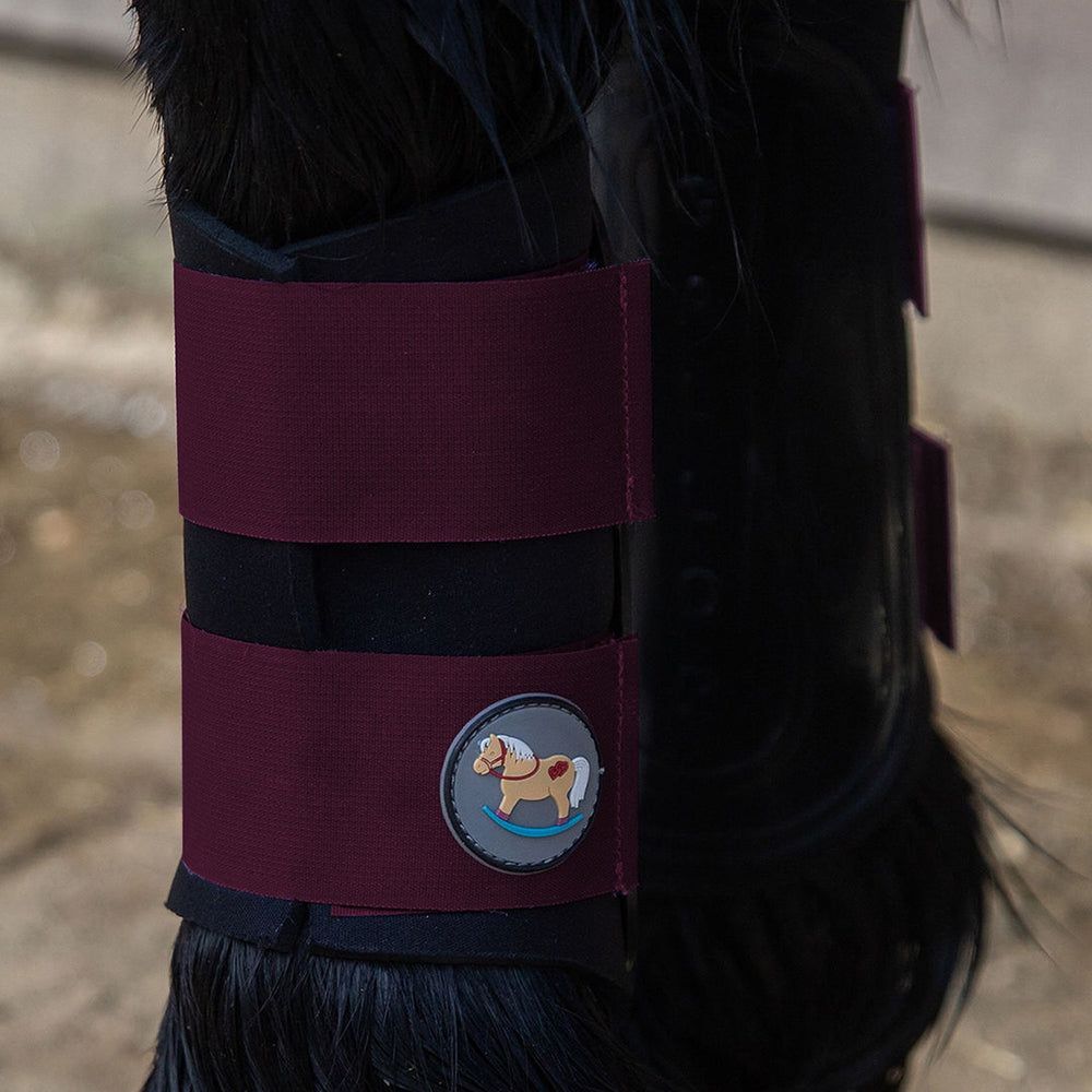 Gallop Ponie Gp Brushing Boots Burgundy