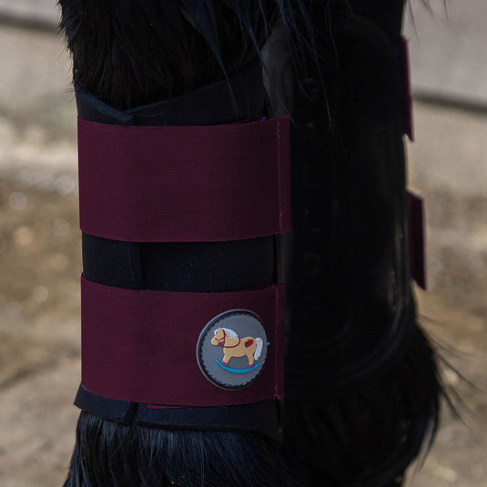 Gallop Ponie Gp Brushing Boots Burgundy