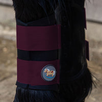 Gallop Ponie Gp Brushing Boots Burgundy