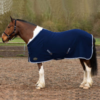 Gallop Premium Jersey Cooler Rug Navy/White/Sky