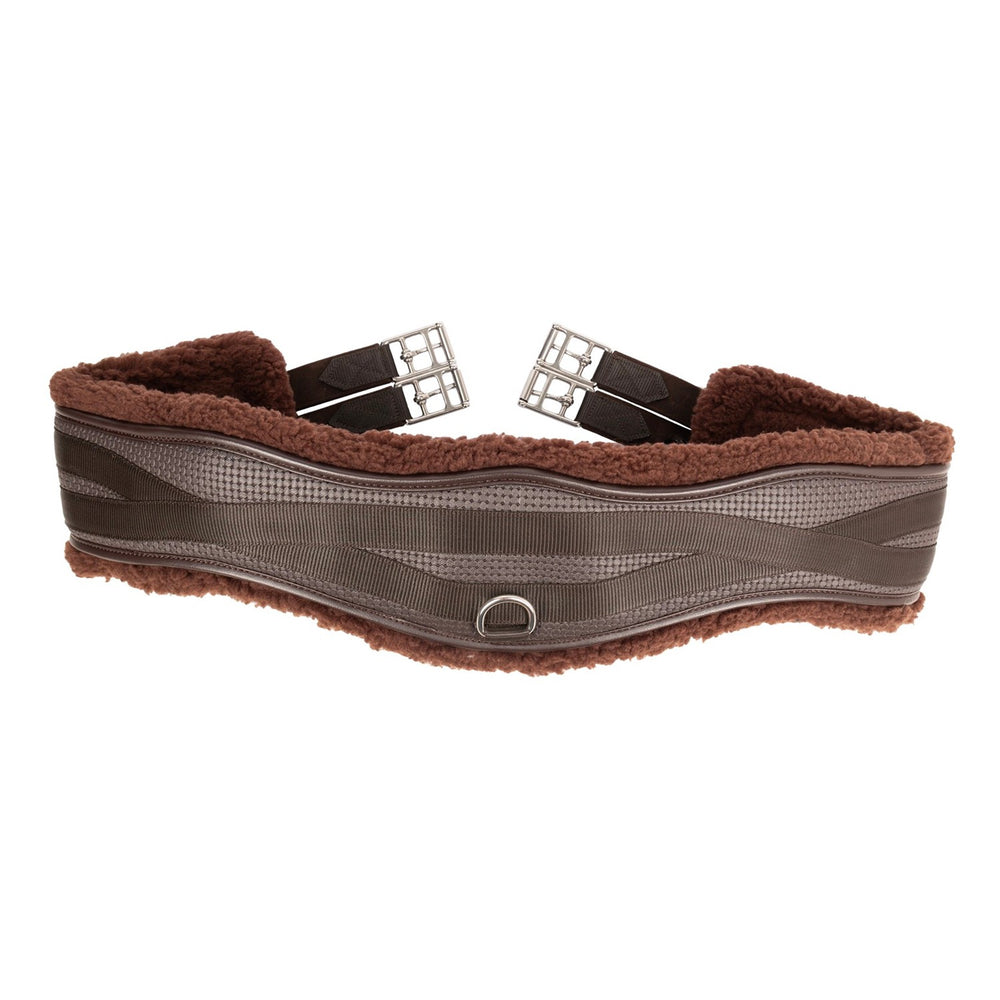 Hy Equestrian Fleece Lined Gp/Jumping Contour Girth Brn/Brn