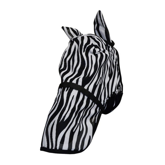 Hy Equestrian Zebra Fly Mask With Ears & Detachable Nose