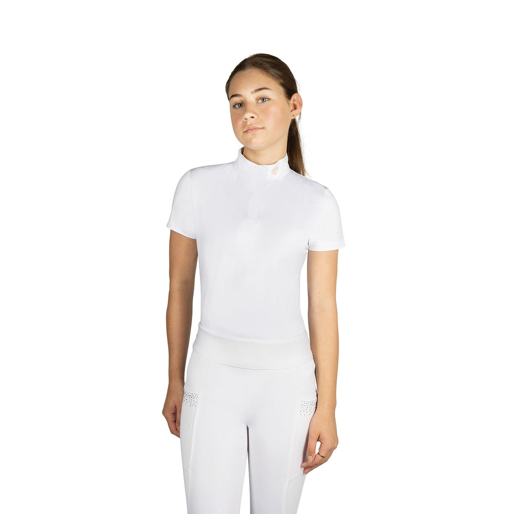 Hy Equestrian Cadiz Mizs Show Shirt White/Rose Gold