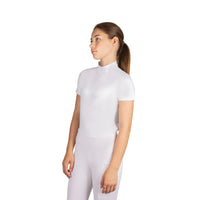 Hy Equestrian Cadiz Mizs Show Shirt White/Silver