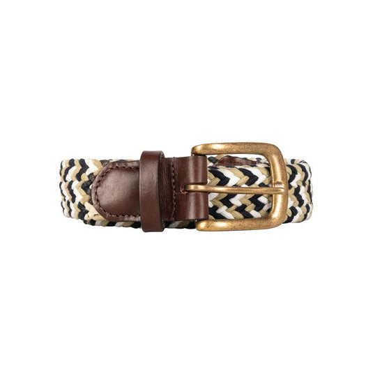 Hy Equestrian Woven Elastic Belt Navy/Fossil