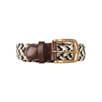 Hy Equestrian Woven Elastic Belt Navy/Fossil