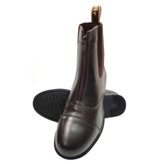 Hy Equestrian Canterbury Zip Jodhpur Boots Adult Brown