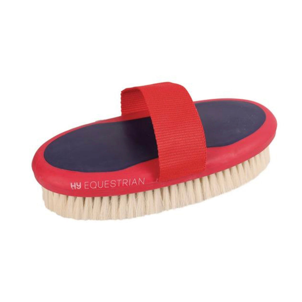 Progroom Two-Tone Body Brush/Goat Hair By Hy Equestrian