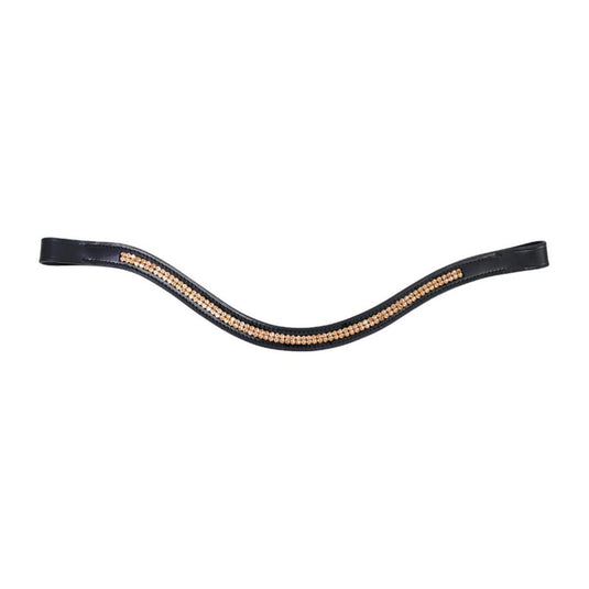 Hy Equestrian Rosciano Browband Black/Rose Gold