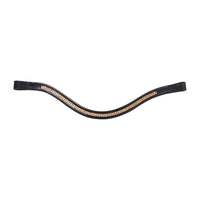 Hy Equestrian Rosciano Browband Black/Rose Gold