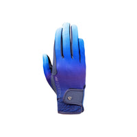 Hy Equestrian Ombre Riding Gloves Navy/Ocean