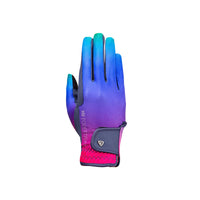 Hy Equestrian Ombre Riding Gloves Navy/Vibrant