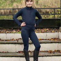 Hy Equestrian Melton Riding Tights Child Navy