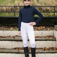 Hy Equestrian Melton Riding Tights Child White