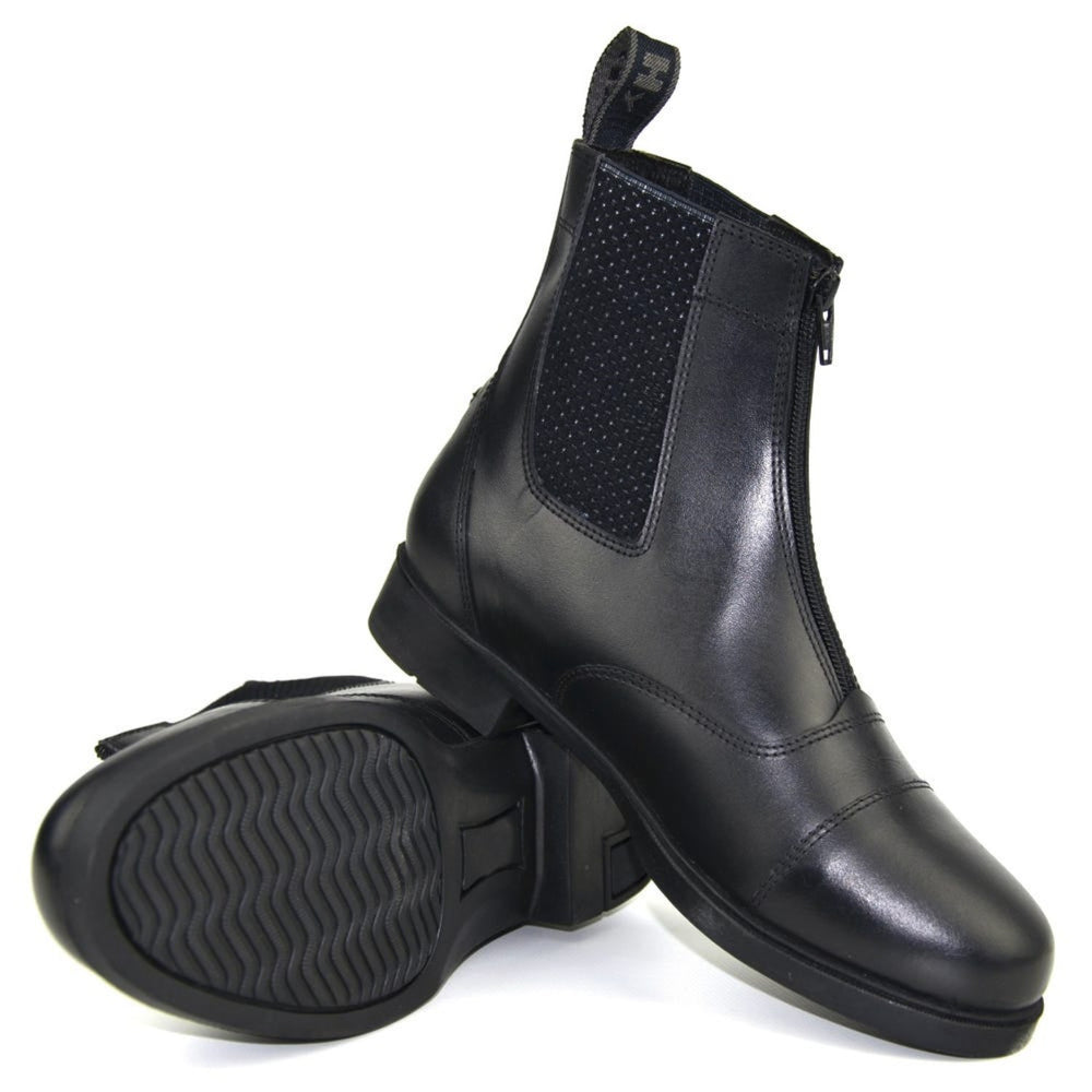Hy Equestrian Canterbury Zip Jodhpur Boots Child Black