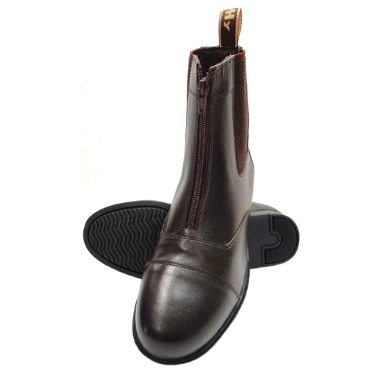 Hy Equestrian Canterbury Zip Jodhpur Boots Child Brown