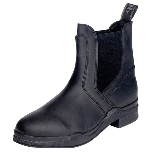 Hy Equestrian Wax Leather Jodhpur Boots Child Black