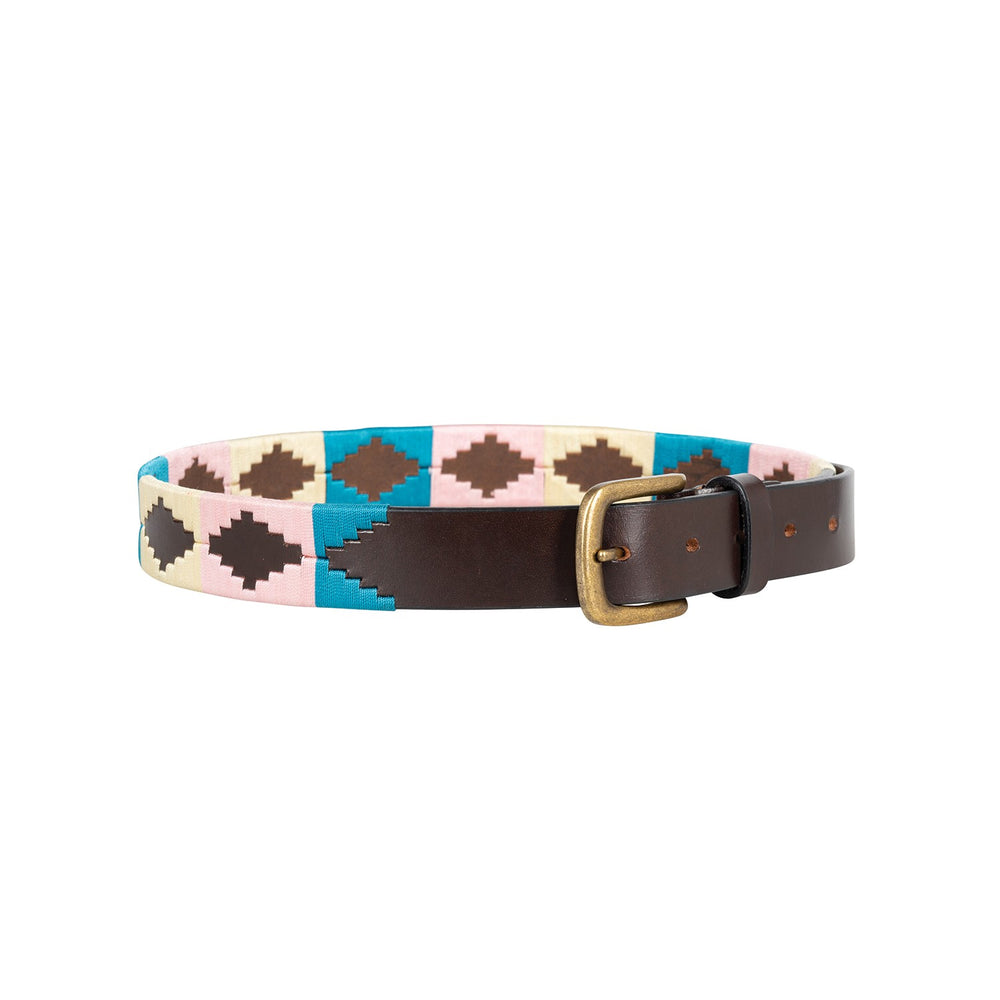 Hy Equestrian Elevate Polo Belt Blue/Pink/Vanilla