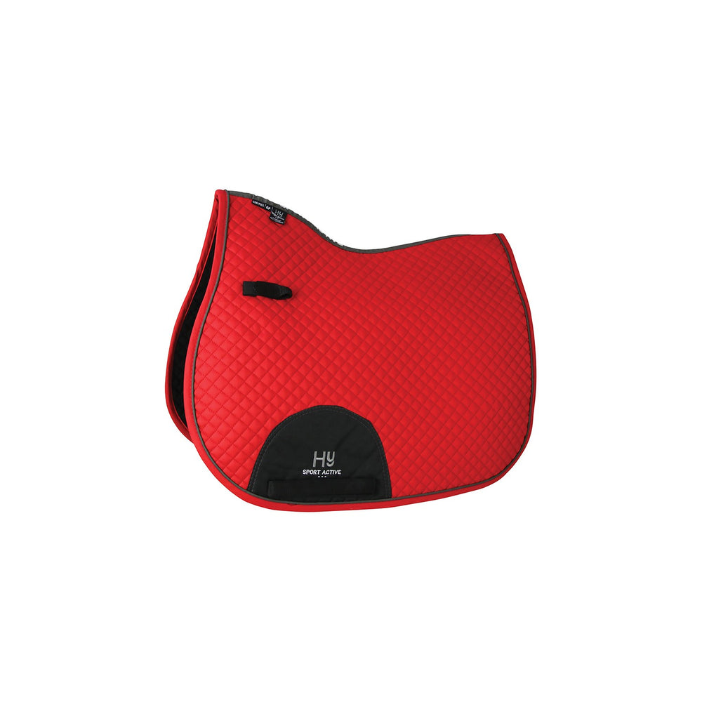 Hy Sport Active Gp Saddle Pad Rosette Red