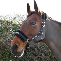 Hyconic Faux Fur Headcollar & Lead Rope Black