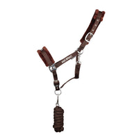 Hyconic Faux Fur Headcollar & Lead Rope Brown