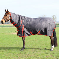 Hyconic 200G Combi Turnout Rug Charcoal/Red