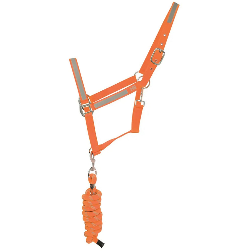 Reflector Headcollar & Lead Rope Orange