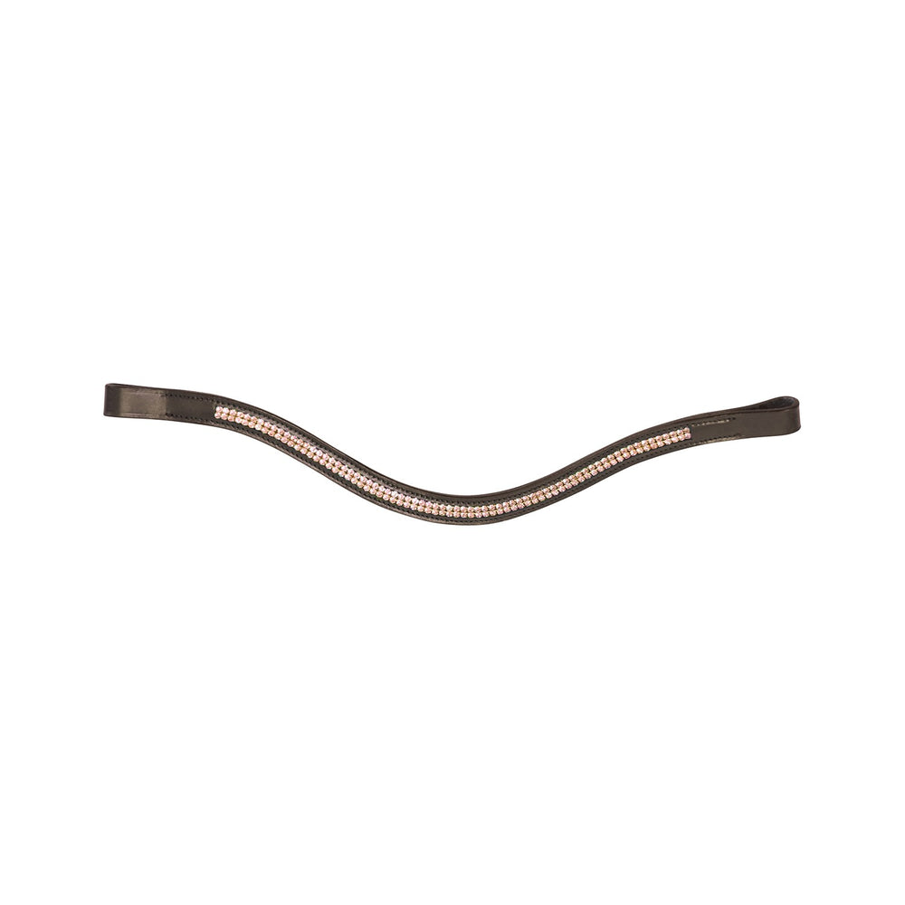 Hy Equestrian Rosciano Browband Brown/Rose Gold