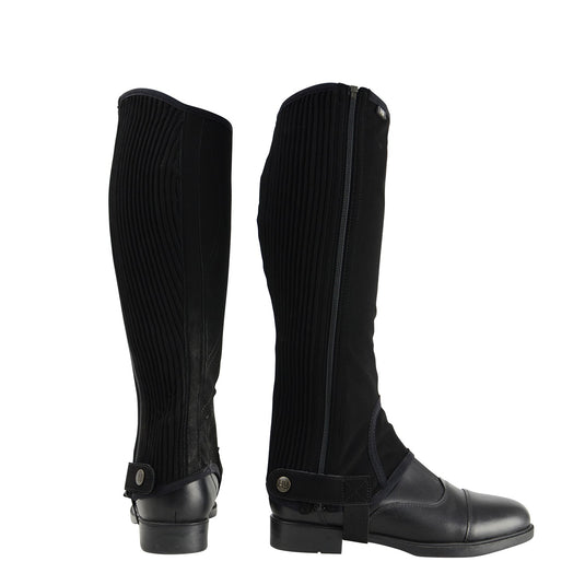 Hy Equestrian Synthetic Nubuck Chaps Child Black