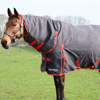 Hyconic 200G Combi Turnout Rug Charcoal/Red