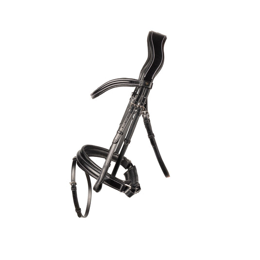 Propresicce Pelle Crank Leather Bridle  Black/Silver